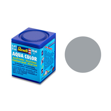 TINTA ACRÍLICA AQUA COLOR SOLÚVEL EM ÁGUA CINZA CLARO FOSCO 18ML 76 REVELL REV 36176